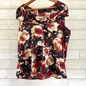 Jones New York Black and Red Floral Blouse - Size: 16 - Like New